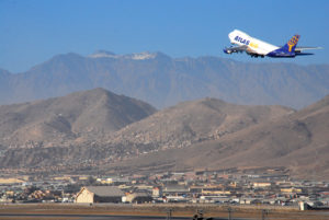 A World Atlas Boeing 747 aircraft takes off from Kabul international Airport, Kabul, Afghanistan, Dec. 13, 2010.